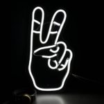 Peace Fingers LED Neon Sign