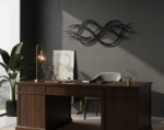 Abstract Wave Metal Wall Art