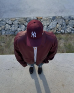 Burgundy leather jacket