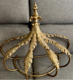 Gorgeous Metal Wall Decor Tester Bed Crown Princess Canopy in Gold Tone