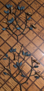 Golden Bird Design Wall Art pieces