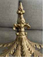 Gorgeous Metal Wall Decor Tester Bed Crown Princess Canopy in Gold Tone