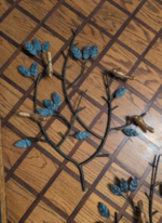 Golden Bird Design Wall Art pieces