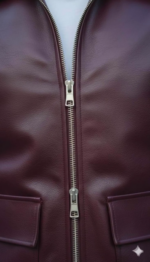 Burgundy leather jacket