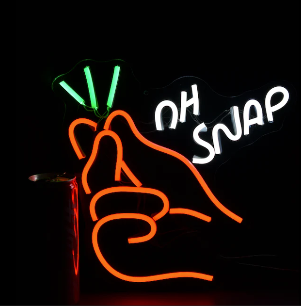 Oh Snap Finger LED Neon Sign