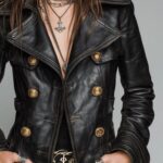 Vintage Black Faux Leather Jacket