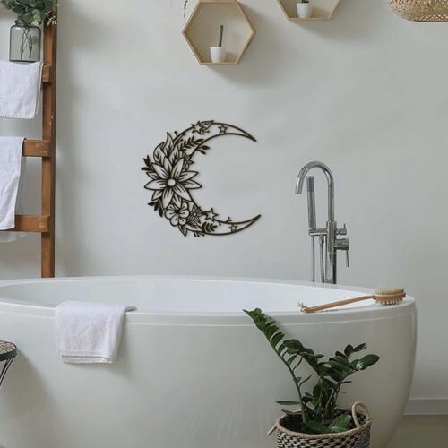 Moon Metal Floral Art