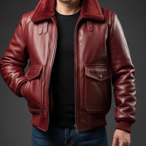 Burgundy Leather Jacket