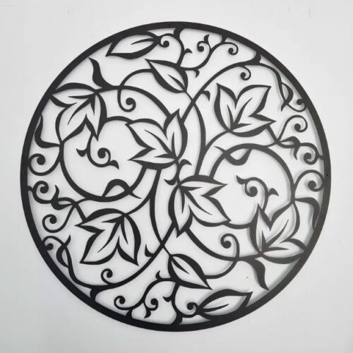 Round Leaf Metal Wall Art