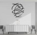 Abstract Line Metal Wall Art