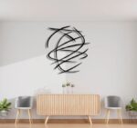 Abstract Line Metal Wall Art