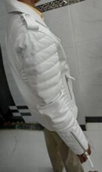 WHITE Leather Jacket