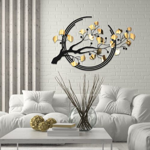 Flowers on Branch Metal Wall Art