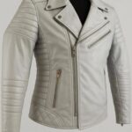 WHITE Leather Jacket