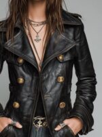 Vintage Black Faux Leather Jacket