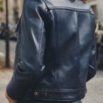 Handmade Navy Blue Leather Jacket