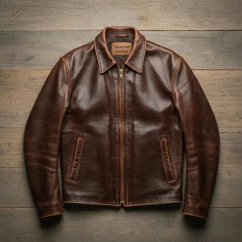 Handmade Brown Genuine Leather Jacket
