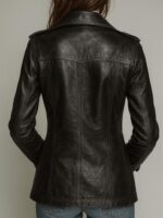 Vintage Black Faux Leather Jacket