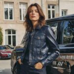 Handmade Navy Blue Leather Jacket