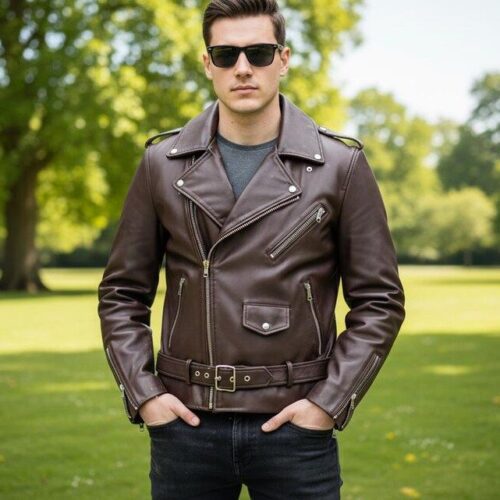 Unisex Biker Leather Jacket