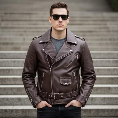Unisex Biker Leather Jacket