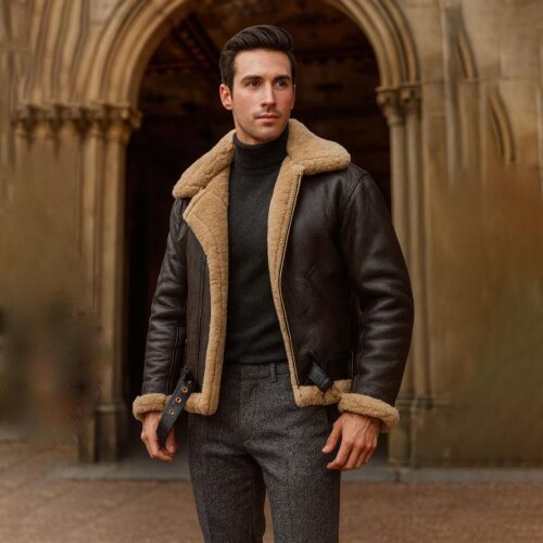 Men’s Shearling Leather Jacket