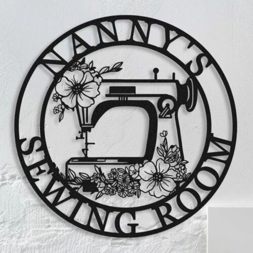 Metal Sewing Room Sign