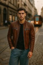 Mens leather jacket