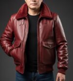 Burgundy Leather Jacket