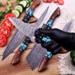 Professional Handmade FORGED DAMASCUS STEEL CHEF KNIFE
