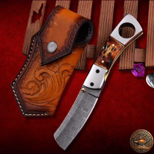 Cigar Cutter Pocket Folding Knife