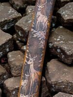 Hand Forged Deer Engraved Sword
