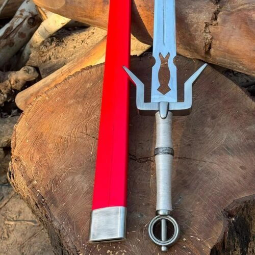 Zireael Red Long Silver Fantasy Sword